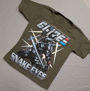 Official GI Joe Snake Eyes Ninja Real American Hero Boys Graphic Tee Sz 4
